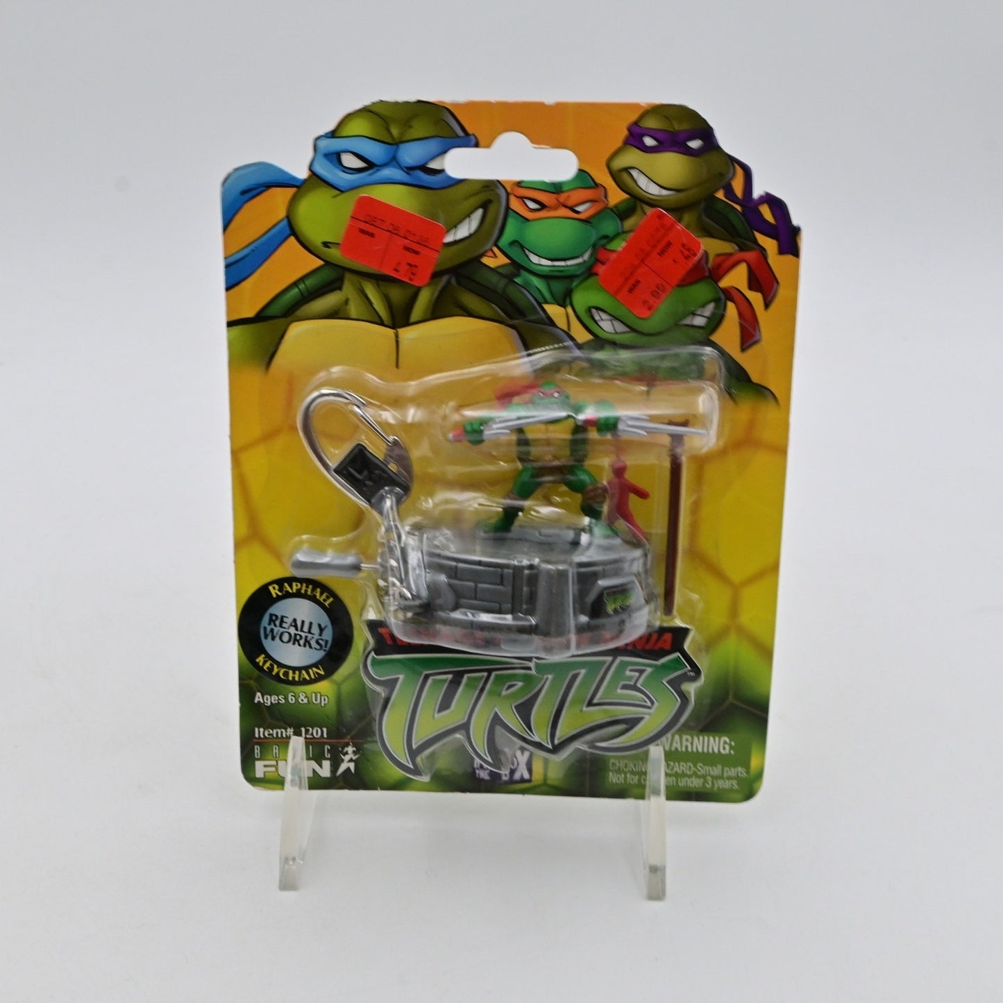 Vintage 2003 Teenage Mutant Ninja Turtles Raphael Keychain Basic Fun
