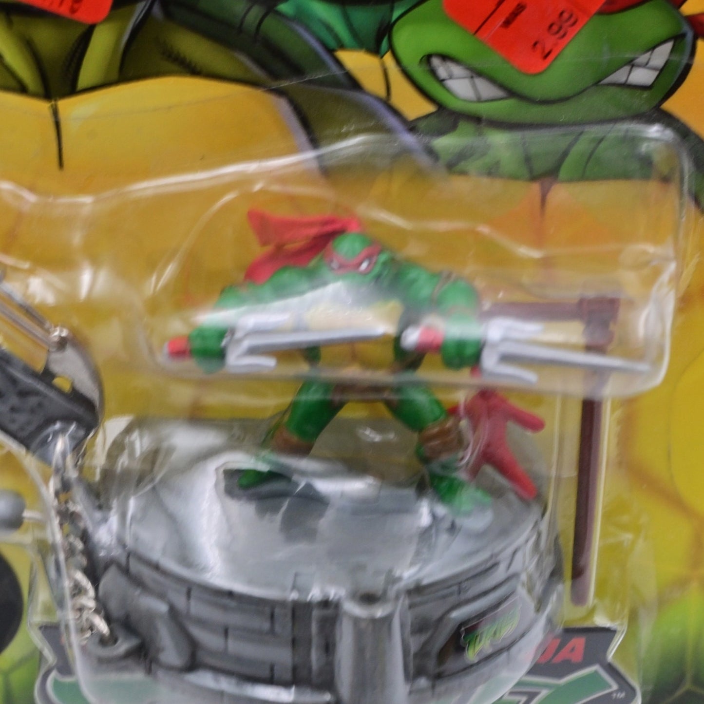 Vintage 2003 Teenage Mutant Ninja Turtles Raphael Keychain Basic Fun