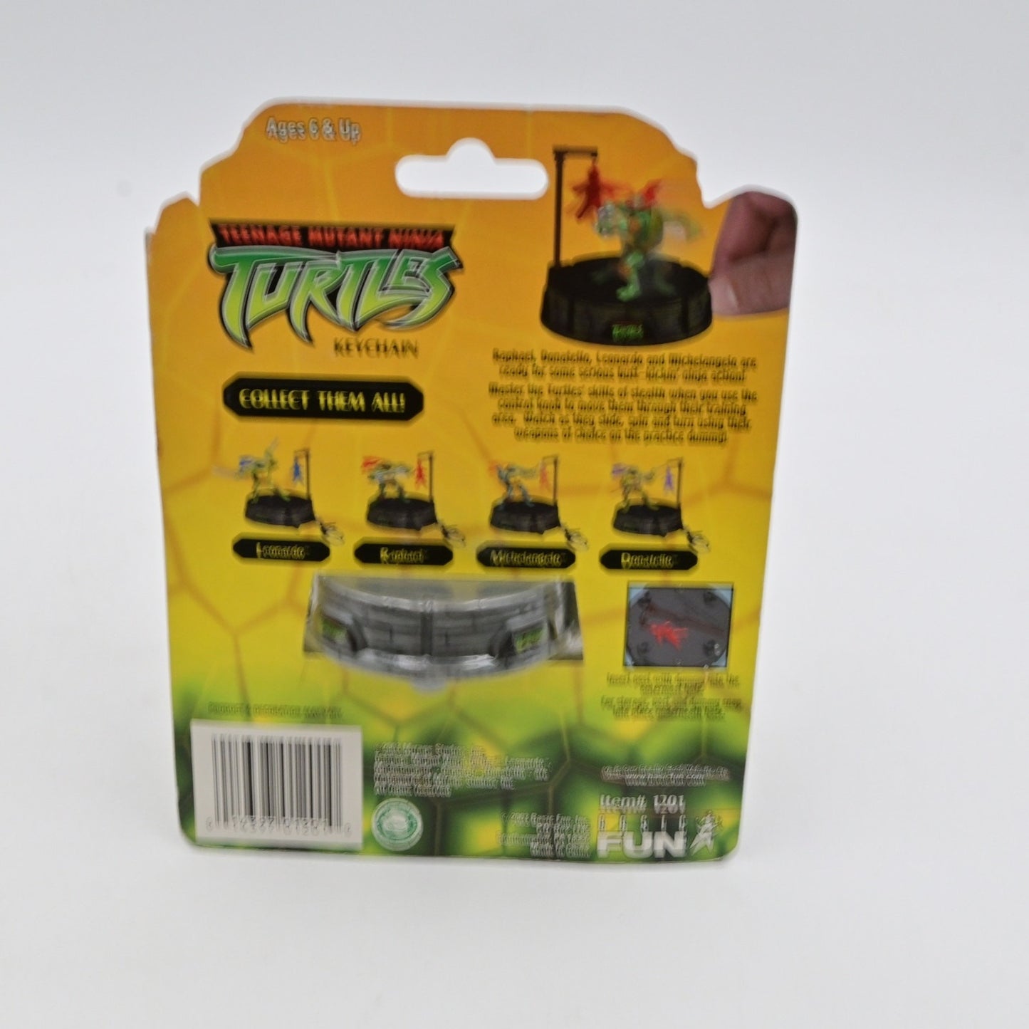 Vintage 2003 Teenage Mutant Ninja Turtles Raphael Keychain Basic Fun