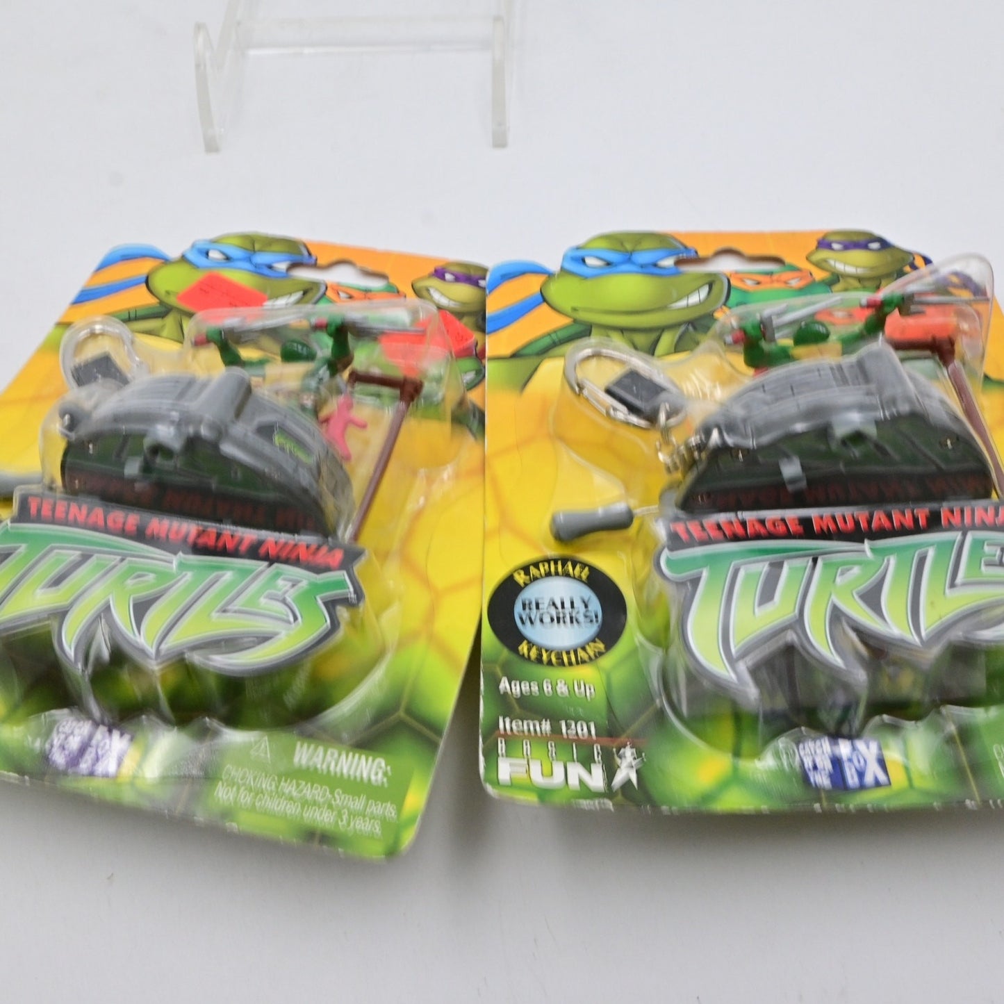 Vintage 2003 Teenage Mutant Ninja Turtles Raphael Keychain Basic Fun