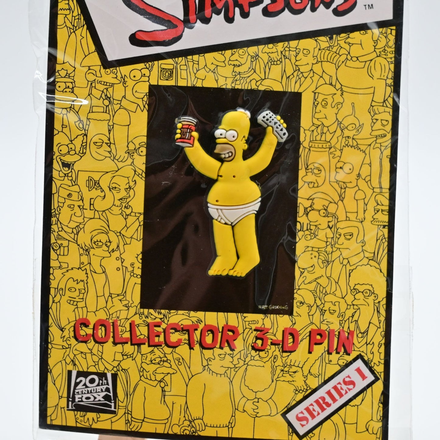 The Simpsons Collector 3-D Pin Homer W/ Duff & Remote Series 1