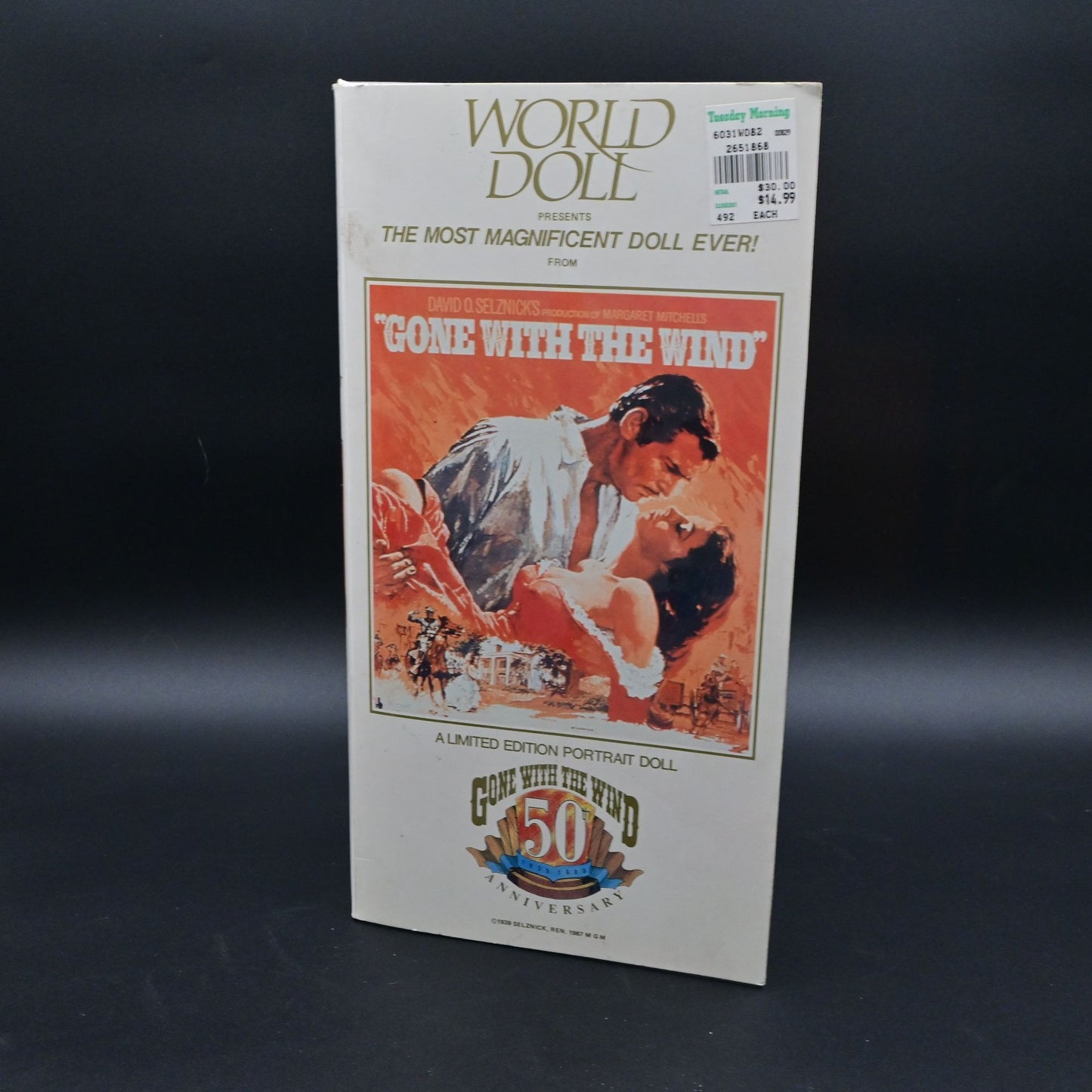 Gone With The Wind Ashley Limited Edition 50th Anniversary World Doll Collectible Doll