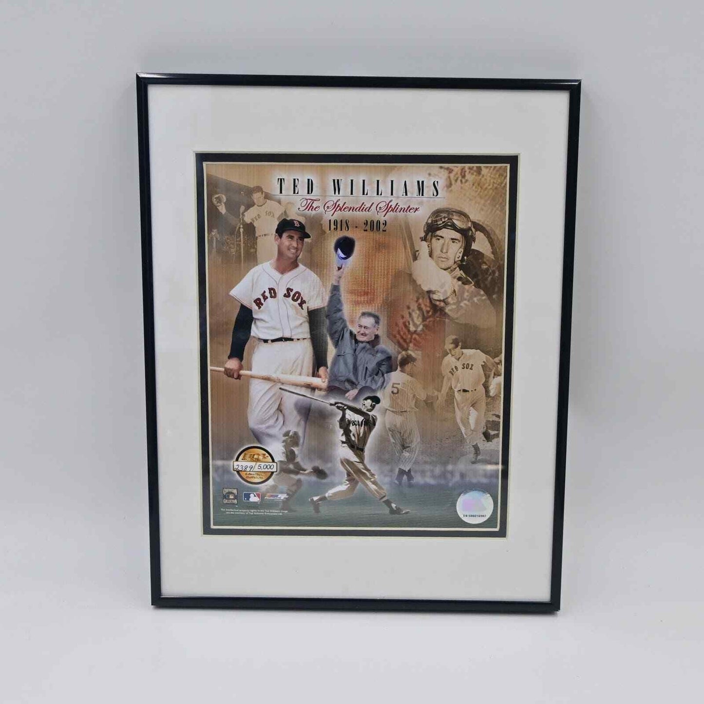 MLB Cooperstown Collection Ted Williams The Splendid Splinter Framed Photograph