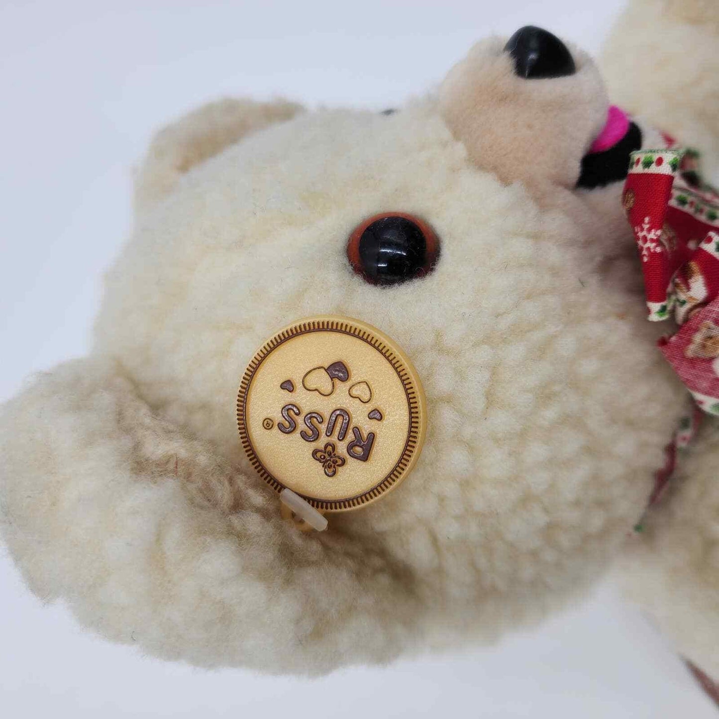 1986 Russ Snuggle 14" Vintage Plush Teddy Bear