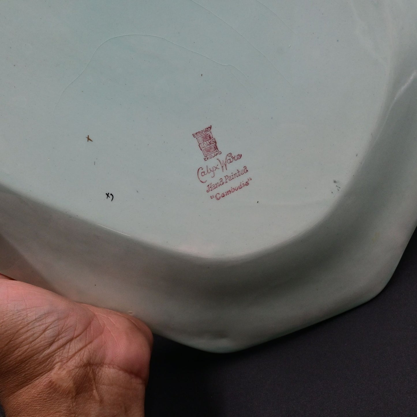 Adams & Sons England Calyx Ware Cambodia Large Serving Platter Set Of 2