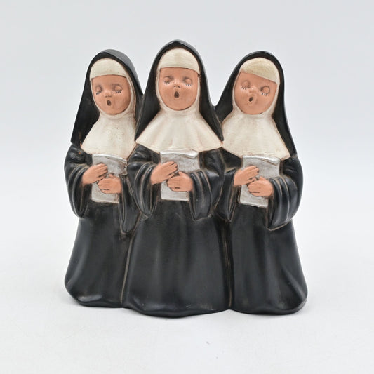 Singing Nun Figure Vintage 1973 Ceramic