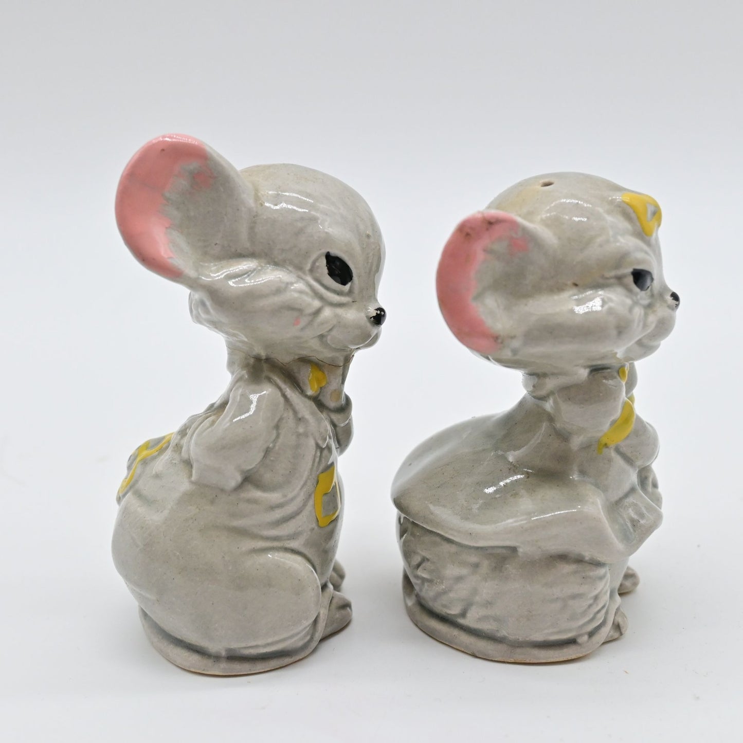 Vintage Ceramic Mouse Salt & Pepper Shaker Set