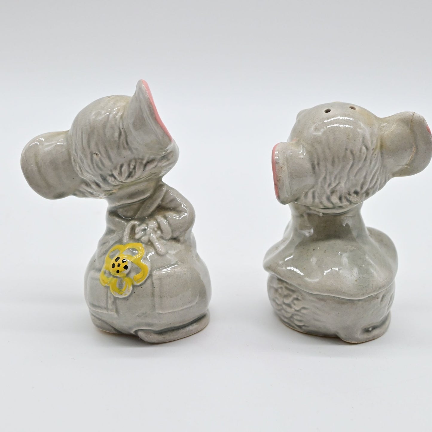 Vintage Ceramic Mouse Salt & Pepper Shaker Set