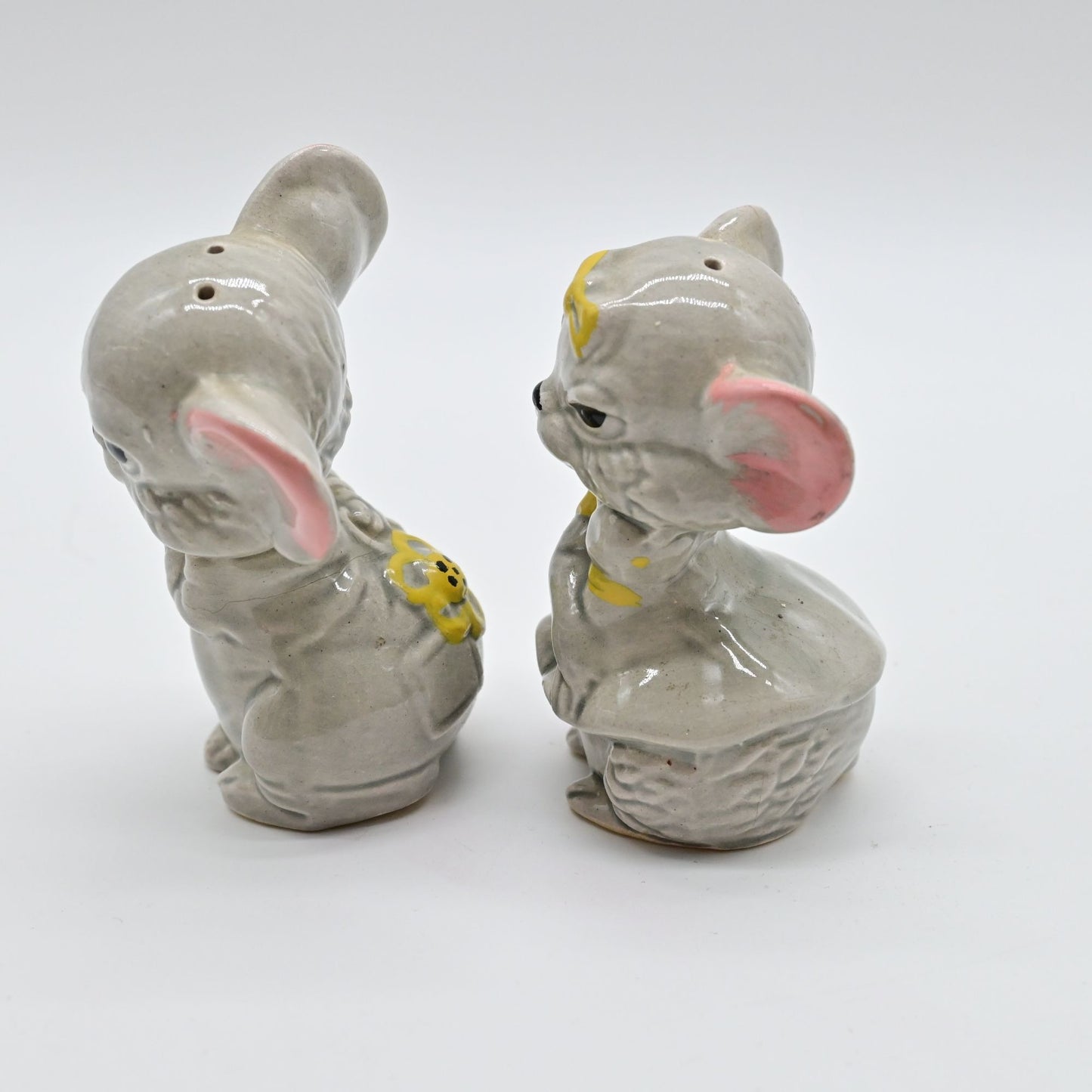 Vintage Ceramic Mouse Salt & Pepper Shaker Set