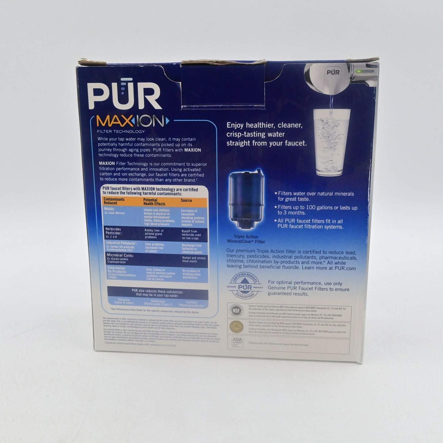 PUR Maxion Faucet Filtration System Chrome Finish New Open Box