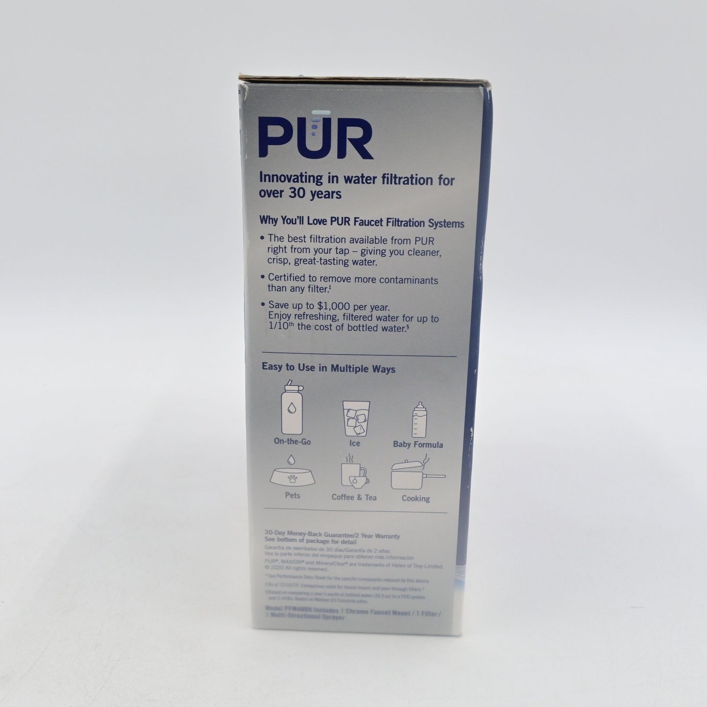PUR Maxion Faucet Filtration System Chrome Finish New Open Box