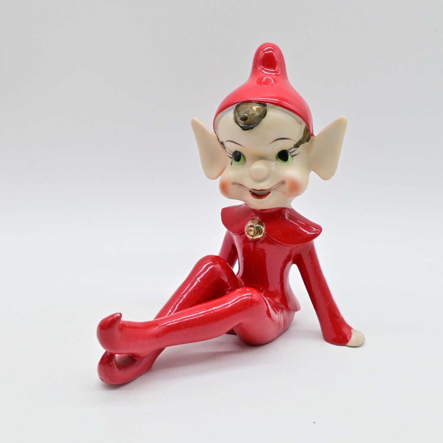 Vintage 1950s Wales Pixie Elf Porcelain Figurine Large