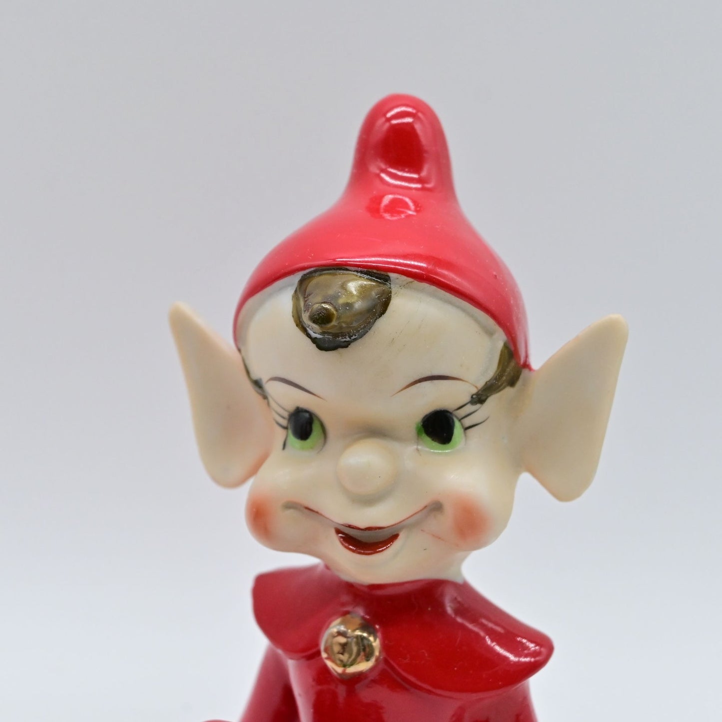 Vintage 1950s Wales Pixie Elf Porcelain Figurine Large