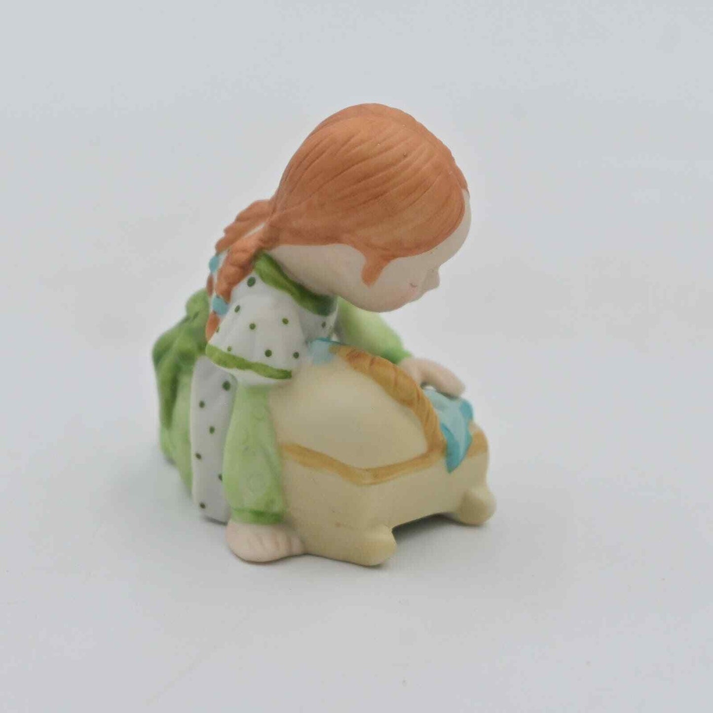 Vintage Holly Hobbie Girl With Teddy Bear Figure