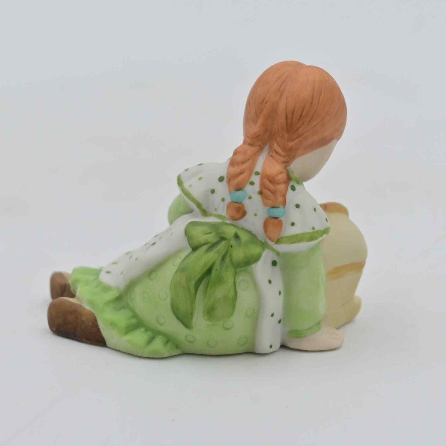 Vintage Holly Hobbie Girl With Teddy Bear Figure