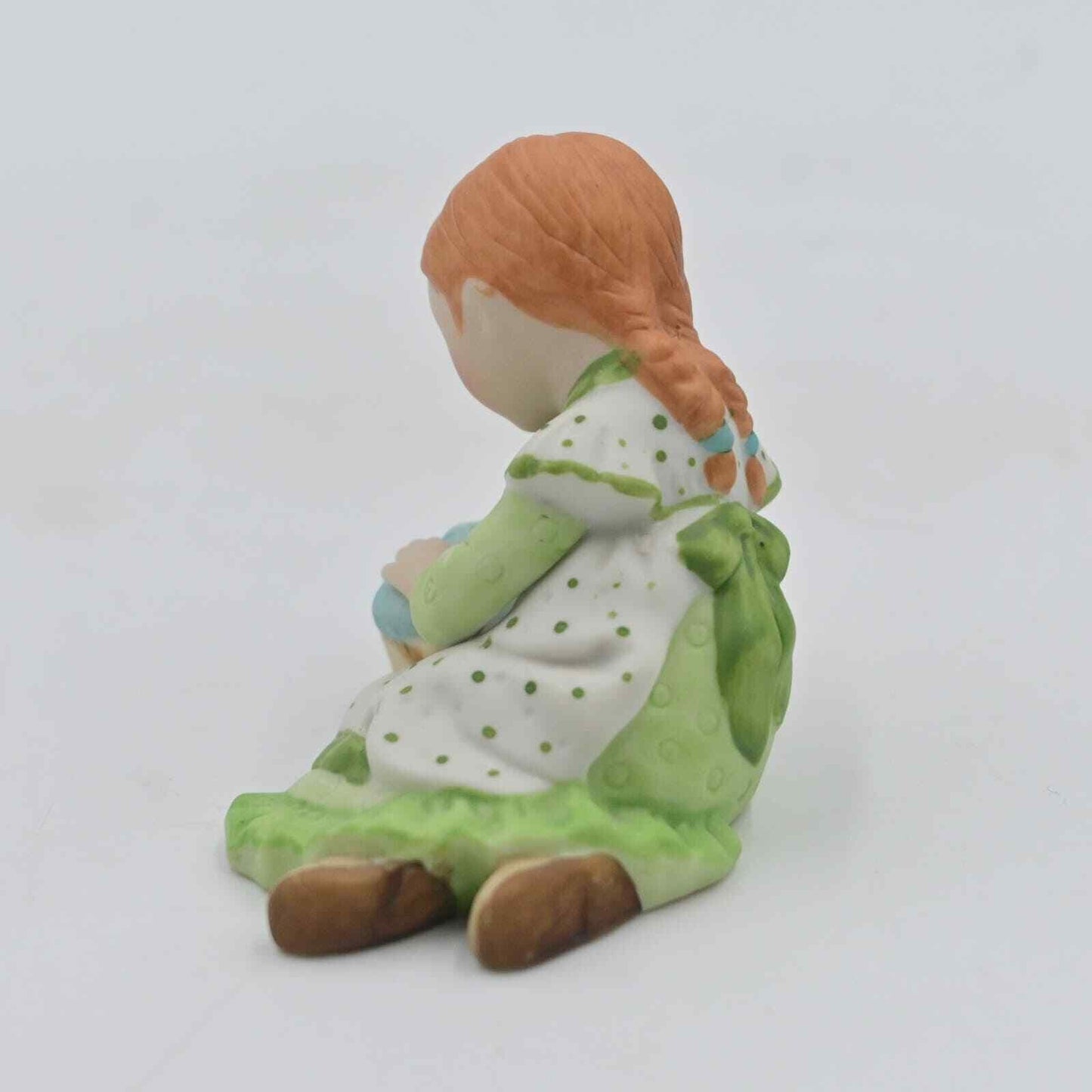Vintage Holly Hobbie Girl With Teddy Bear Figure