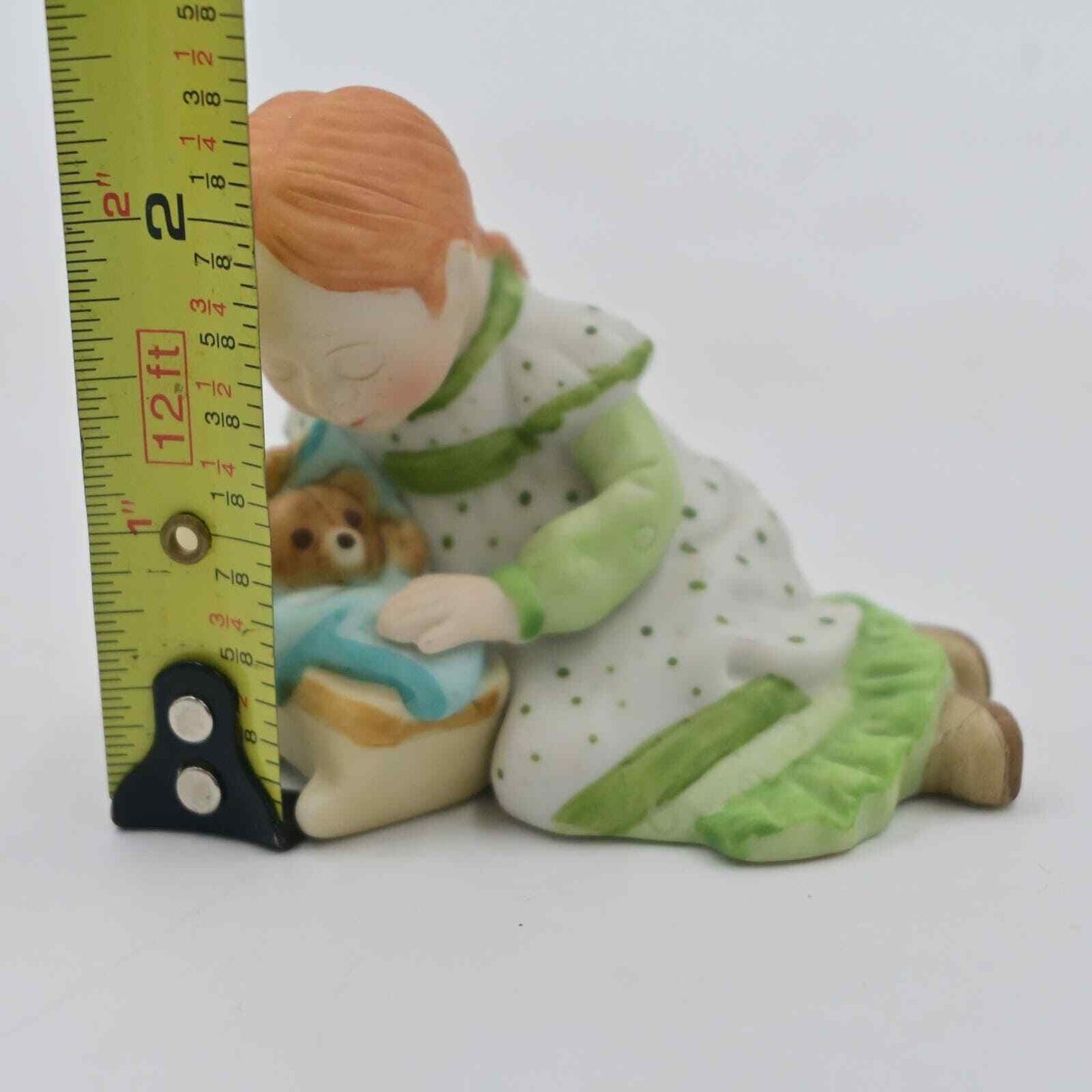 Vintage Holly Hobbie Girl With Teddy Bear Figure