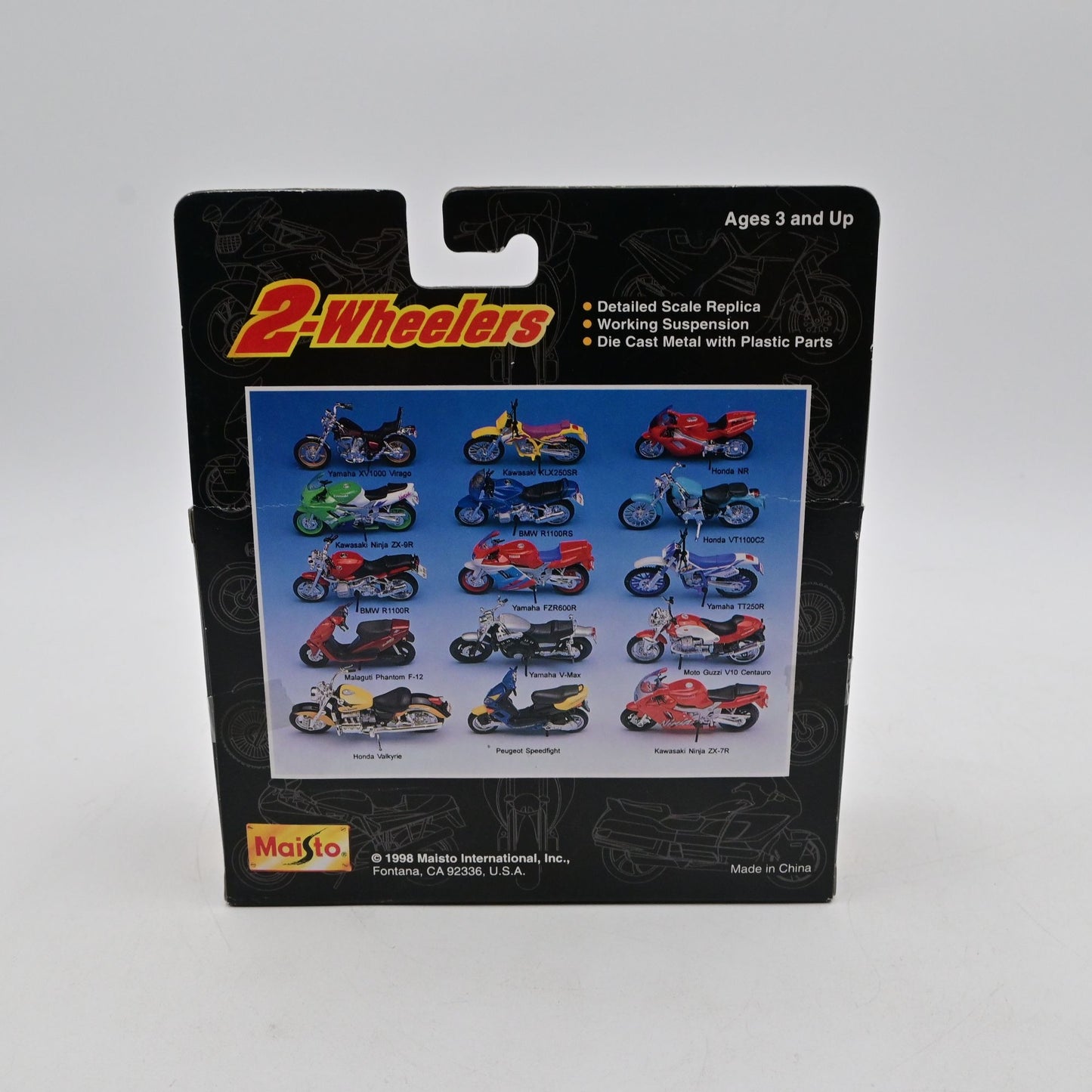 Vintage 1998 Maisto 2-Wheelers 1:18 Kawasaki Ninja ZX14R Die-Cast Motorcycle